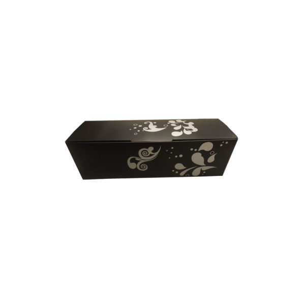 Coffret luxe pour 1 magnum Noir avec impression argent